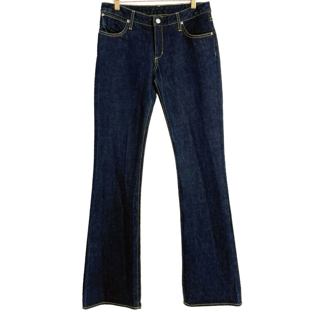 Paper Denim Cloth Jeans Womens Bootcut Hollywood Bowl Dark Wash Cotton Size 28